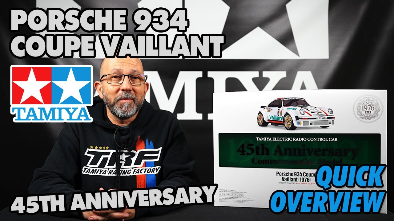 TAMIYA USA Youtube Channel 　Tamiya 45th Anniversary Porsche 934 Coupe Vaillant Quick Overview