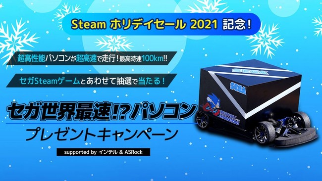 超高性能パソコンが超高速で走行！「セガ世界最速！？パソコン」プレゼントキャンペーン supported by インテル & ASRock 開催！