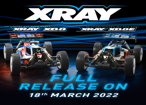 XRAY　XRAY XB8’22 & XB8E’22 2022年3月18日公開予定であることを発表