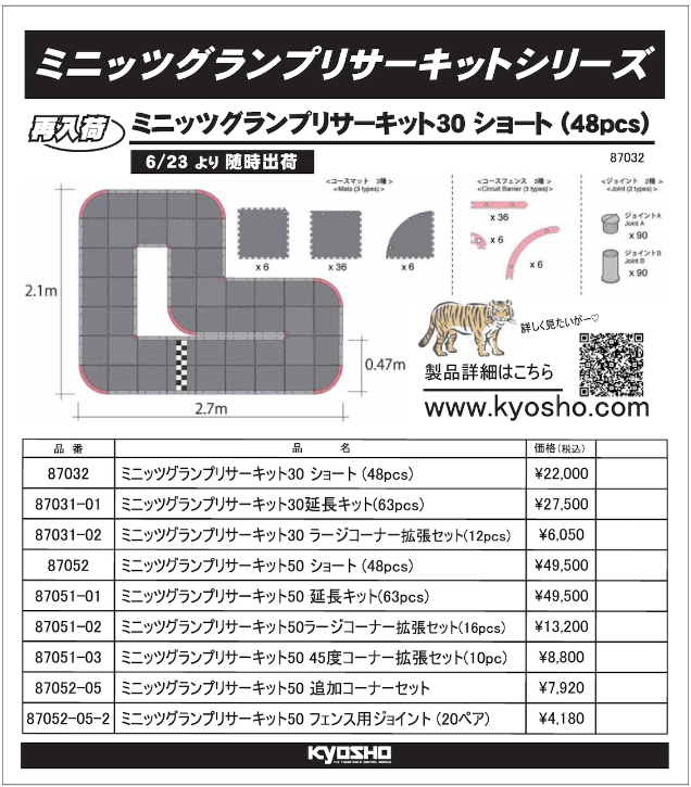 KYOSHO RC Information　ミニッツグランプリサーキット30 & 50 各種 再入荷