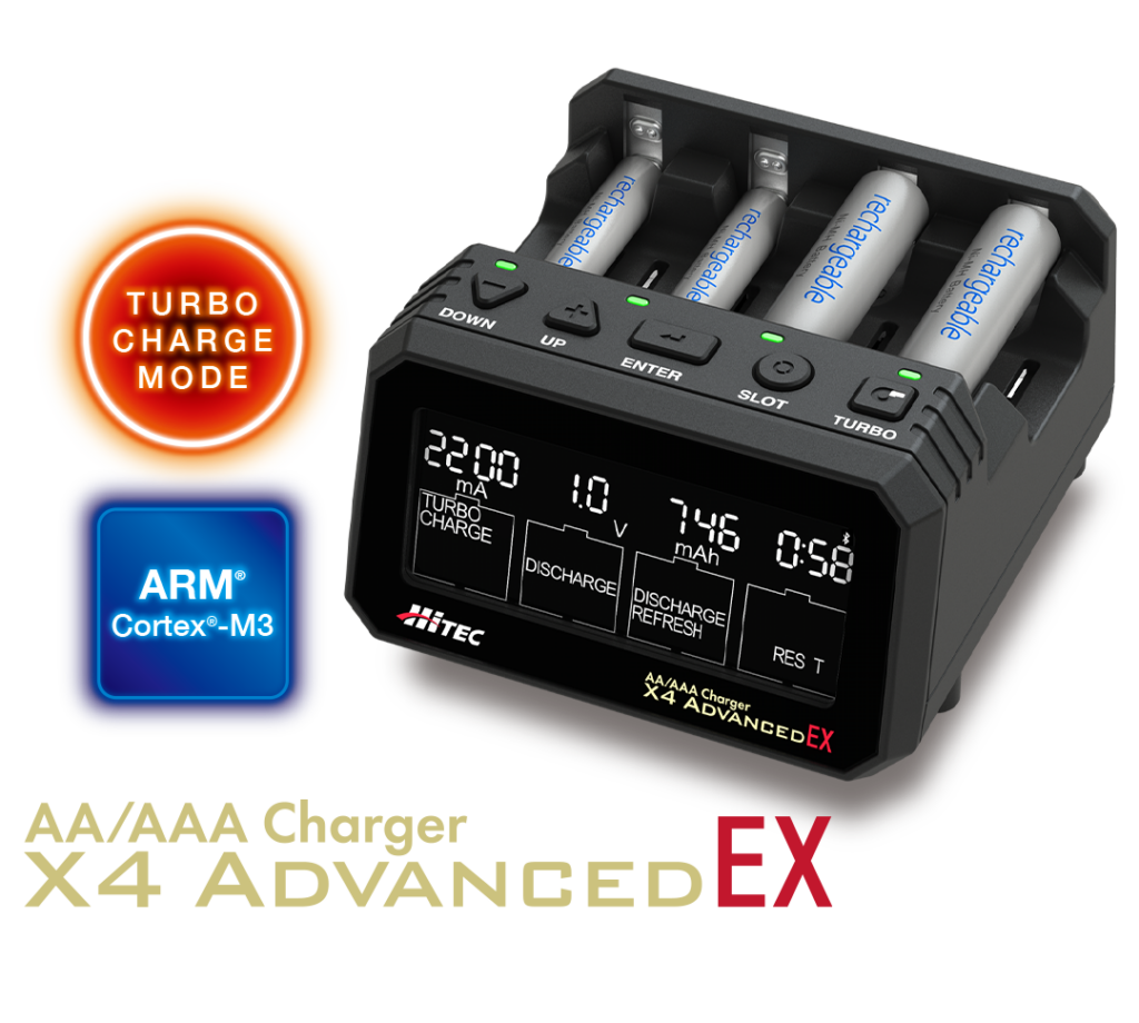 RD2 magazineプチレビュー：HiTEC X4 Advanced EX ［ AA/AAA チャージャー X4 アドバンス EX ］
