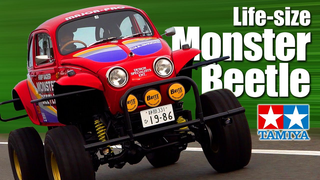 TAMIYA INC Youtube Channel  **Happy Holidays!** Life-size TAMIYA Monster Beetle 実車版！タミヤ モンスタービートル