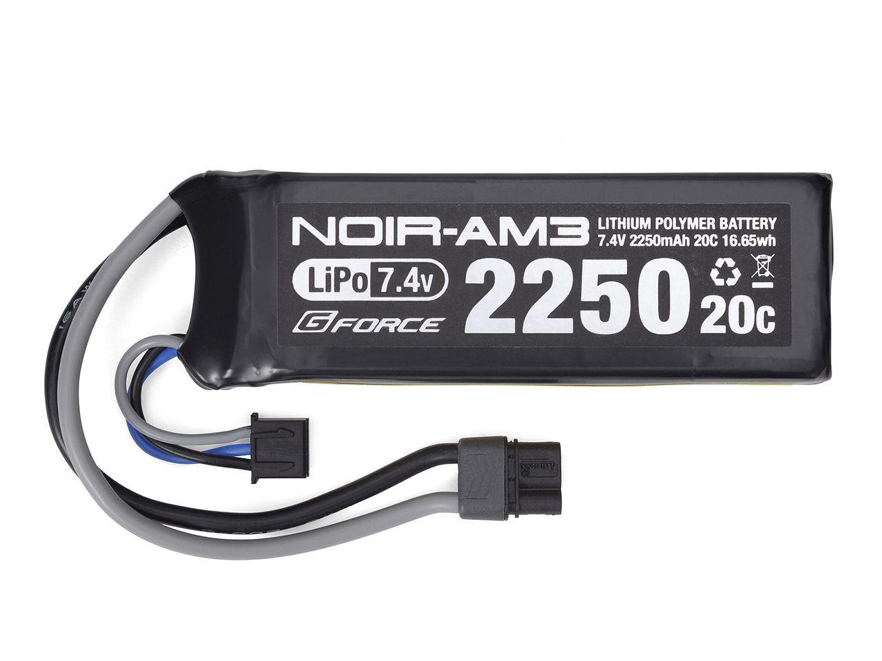 株式会社ジーフォース　Noir AM3 LiPo 7.4V 2250mAh ミニS互換サイズ 次世代コネクタ仕様 発売のお知らせを掲載