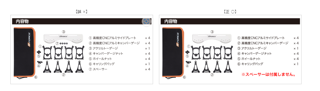 株式会社ジーフォース　Set Up System V2 for 1/10 Touring製品仕様誤表示のお詫びと訂正