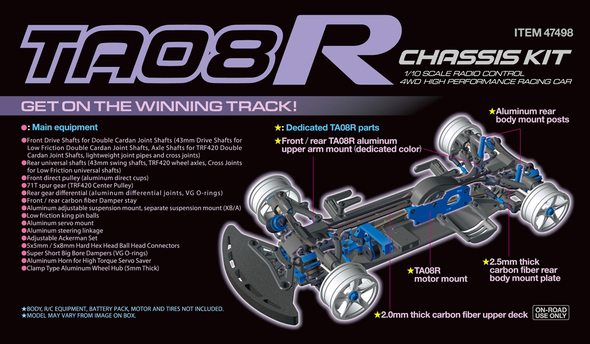 TAMIYA USA 　RC 1/10 TA08R CHASSIS KITを発表