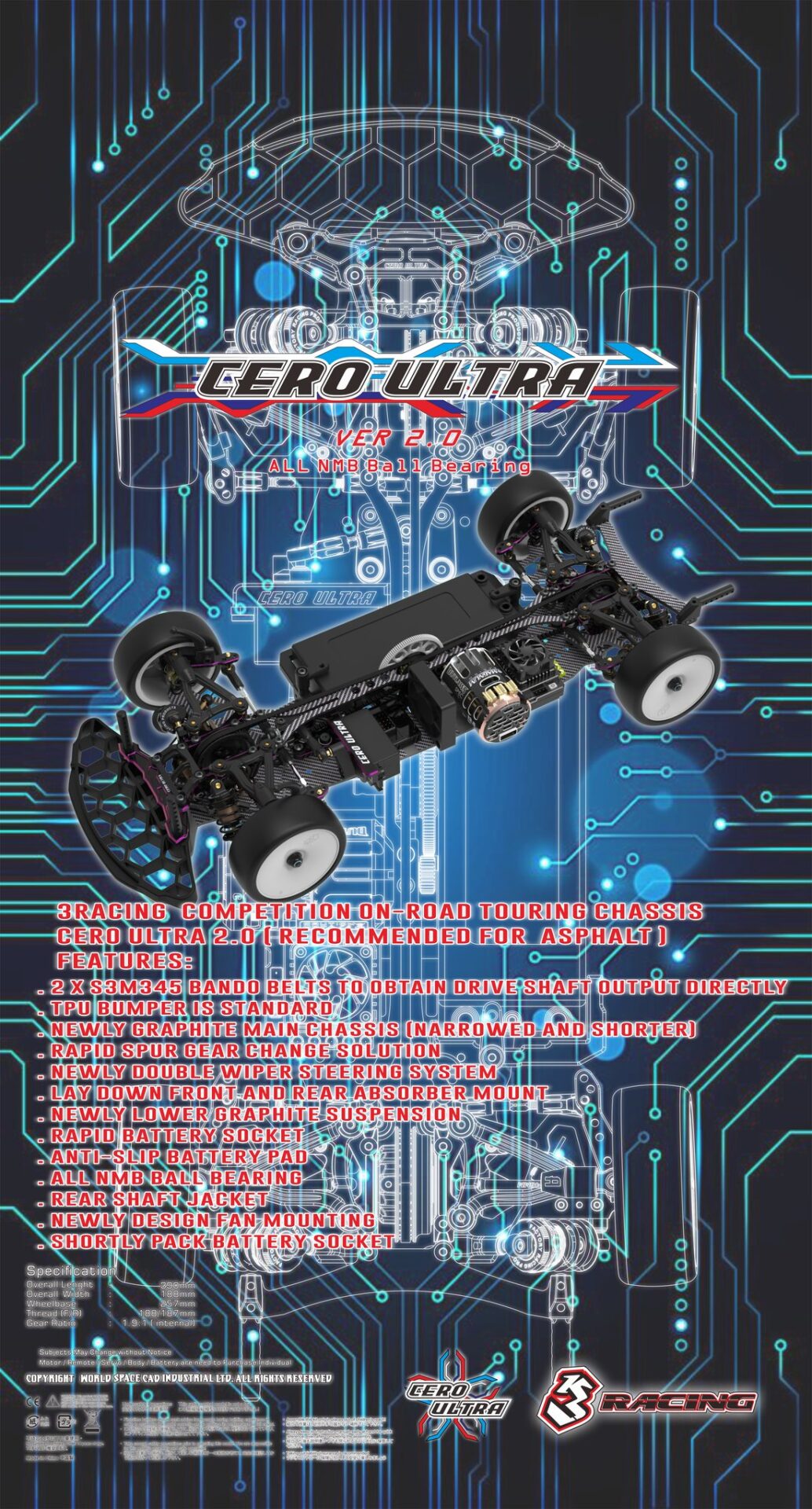 3Racing CERO VER.2キットや各種アフターパーツが再入荷！【 RD2再入荷商品紹介】