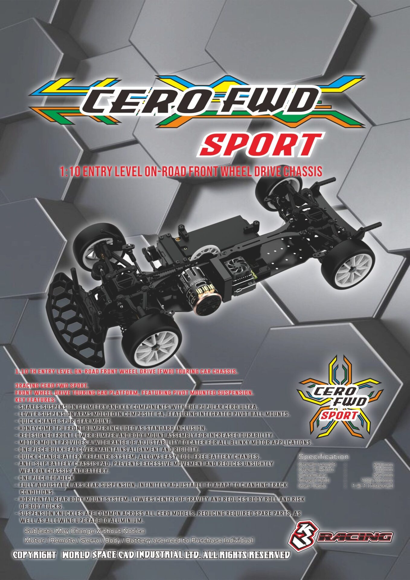 3Racing「KIT-CERO FWD SPORT TOURING CAR」新入荷！【RD2 magazineオフィシャルストア RD2新入荷商品紹介】